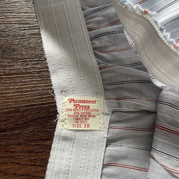 NOS Vintage Boxer Shorts 1970s Permanent Press Size 38 Light Blue Stripe 2 - Picture 5 of 7